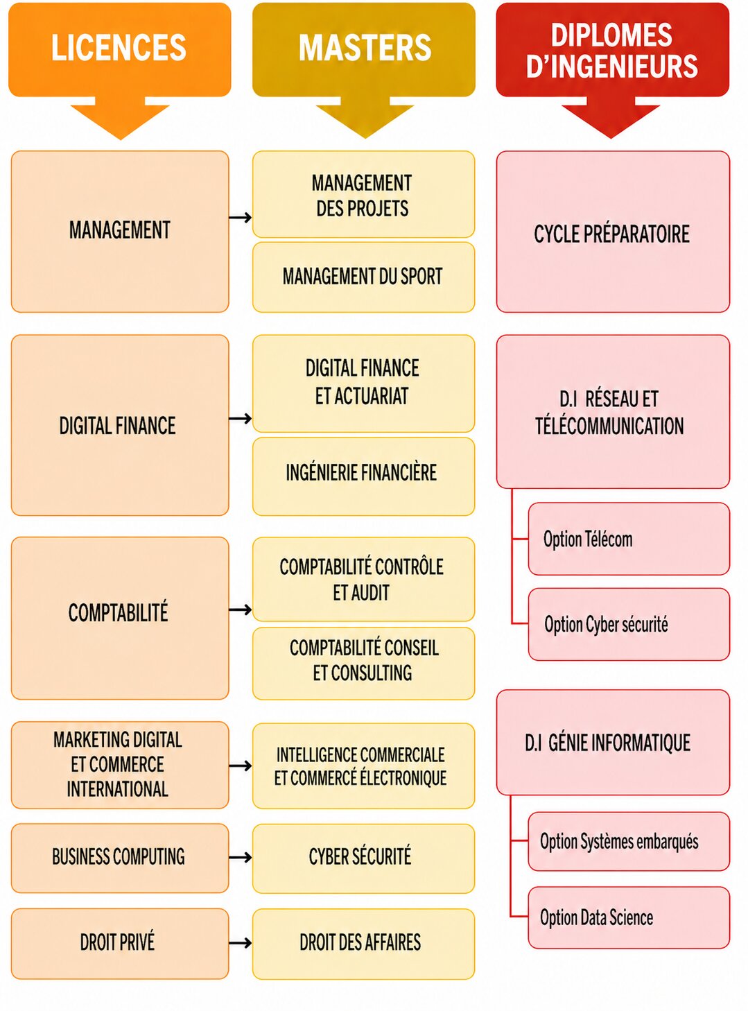 parcours éducatifs et professionnels en france