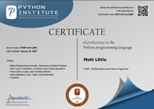 certif python